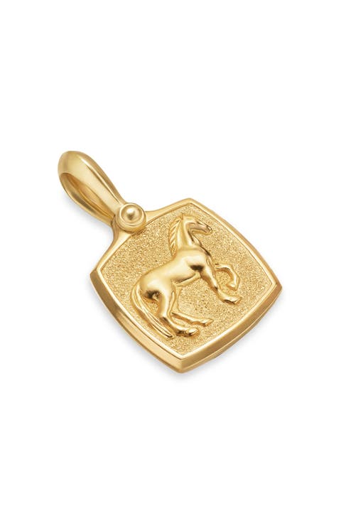 Petrvs Horse Amulet in 18K Yellow Gold, 15.8mm