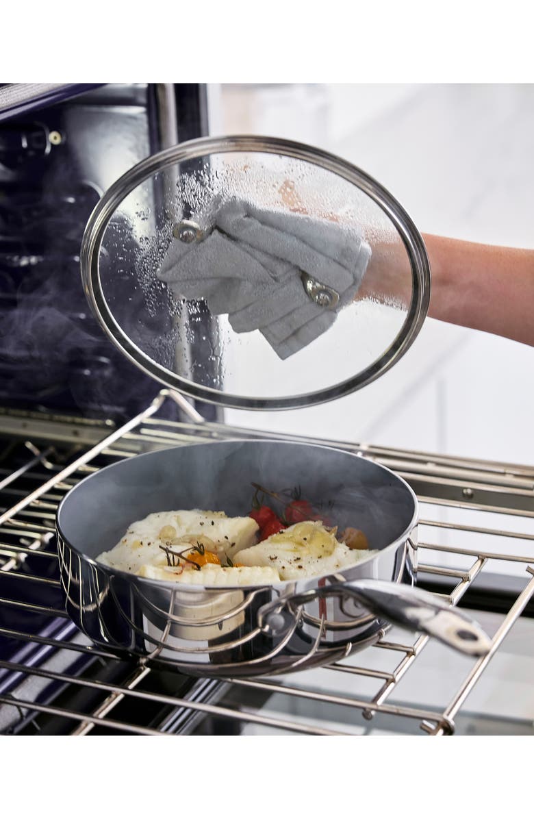 GreenPan Valencia Stainless Steel Nonstick Sauté Pan & Lid, Alternate, color, Stainless Steel
