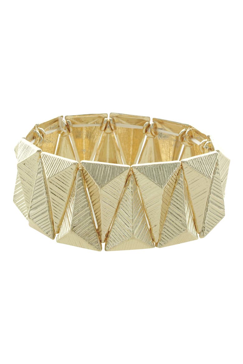 Elle Geode Stretch Bracelet, Main, color, GOLD