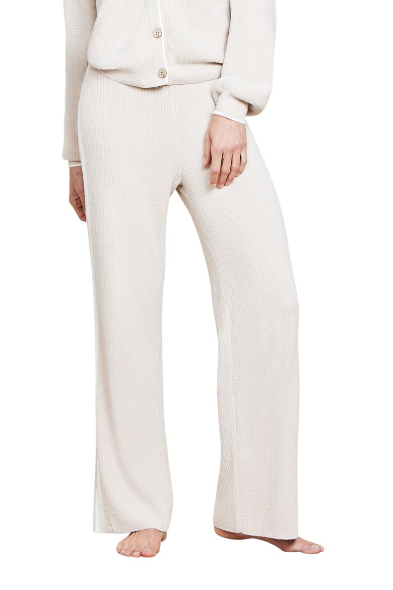 CozyChic® Ultra Lite® Contrast Rib Pajama Pants, Main, color, STONE/ PEARL