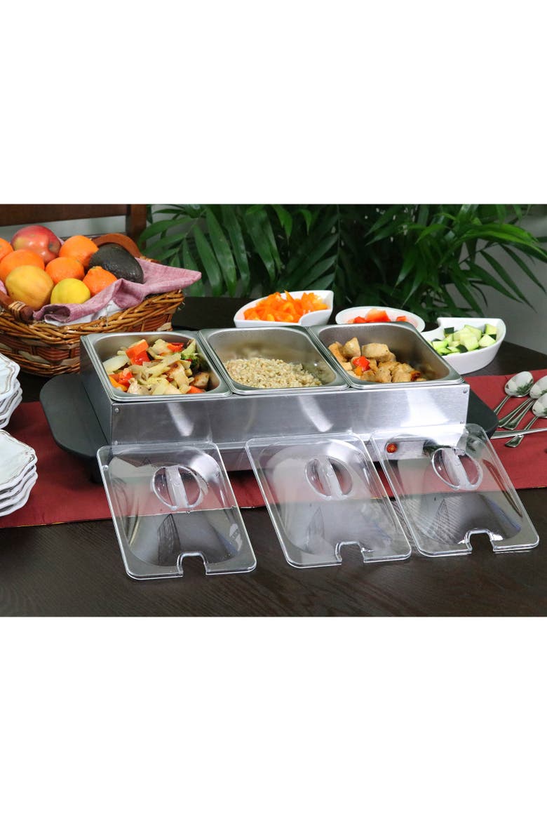 Buffet Server & Food Warmer, Alternate, color, Grey