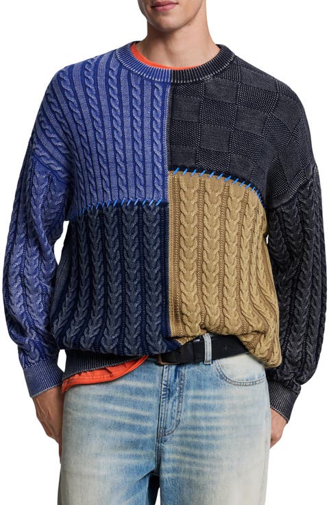 Patchwork Cotton Sweater