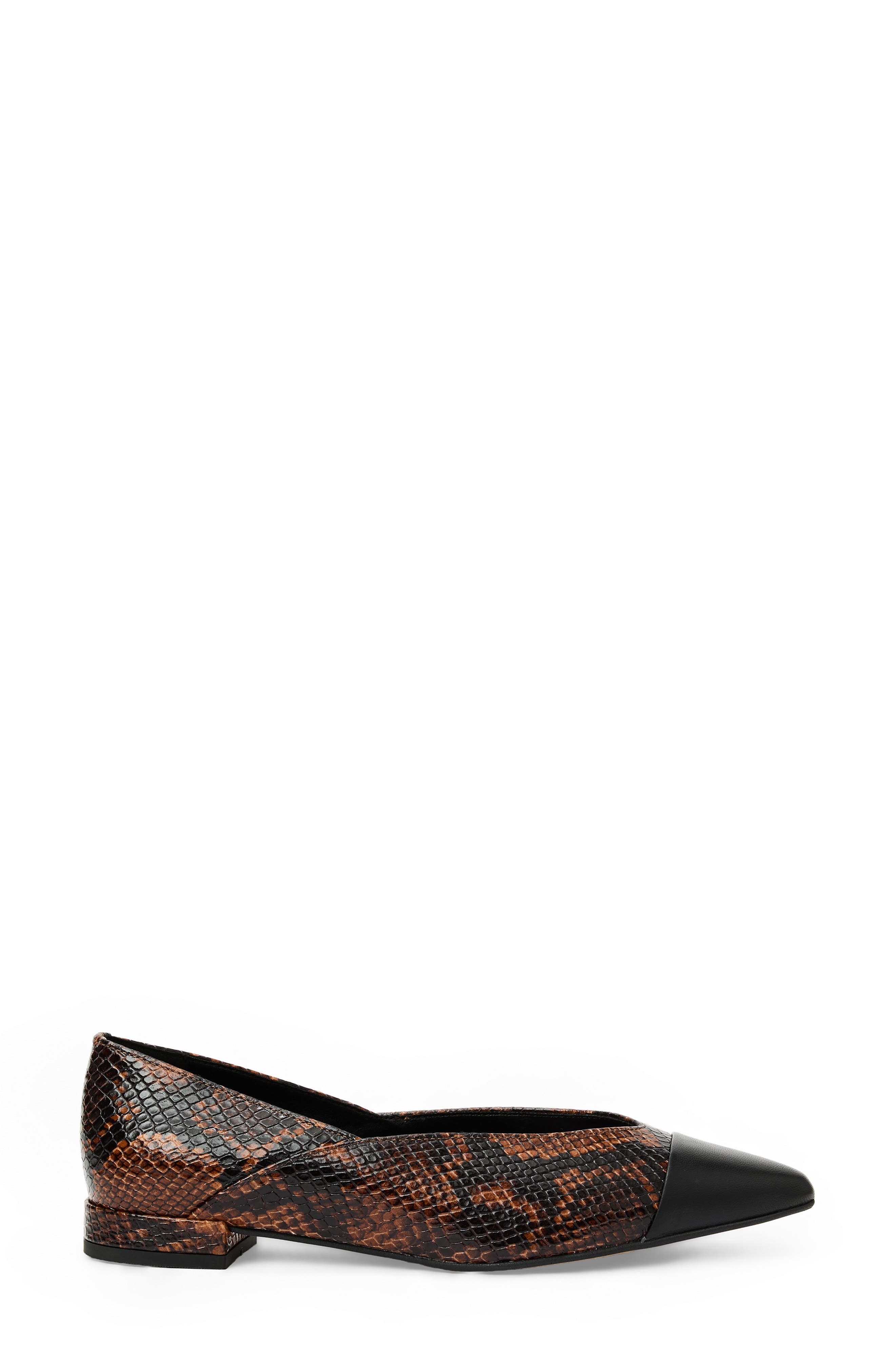 Bruno Magli Parma Pointed Toe Flat, Alternate, color, Brown/ Snake/ Black