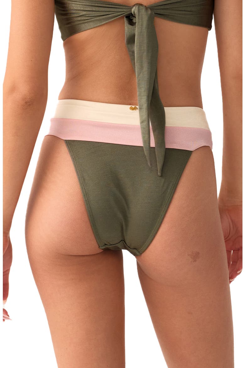 Banded Bikini Bottoms, Alternate, color, OLIVE