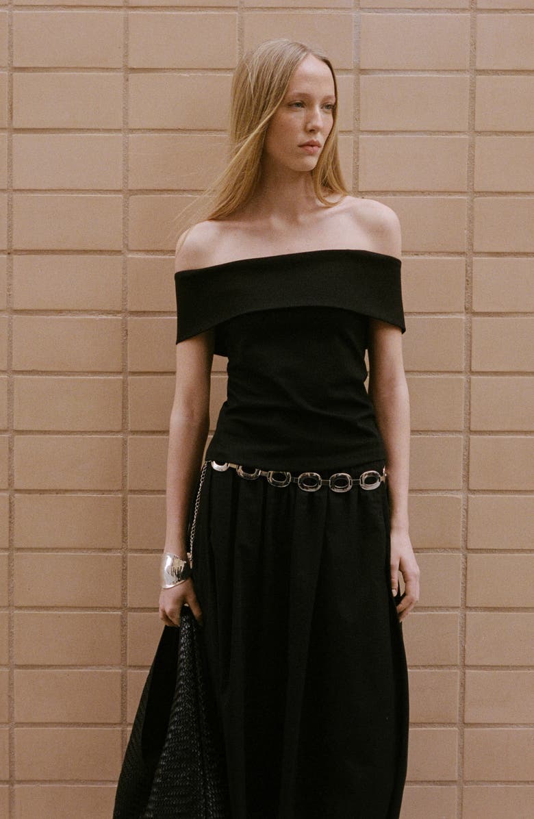 MANGO Off the Shoulder Knit Top, Alternate, color,