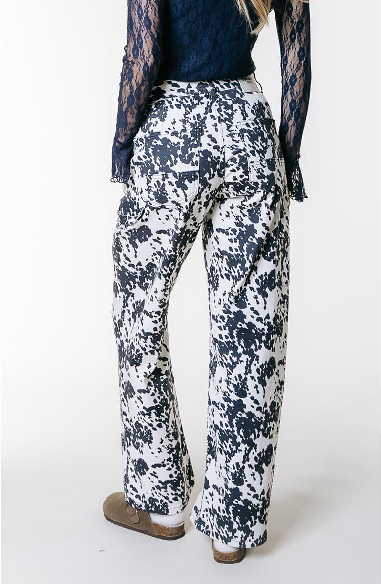 Colourful Rebel Tinsley Cow Denim Worker Pant, Alternate, color,
