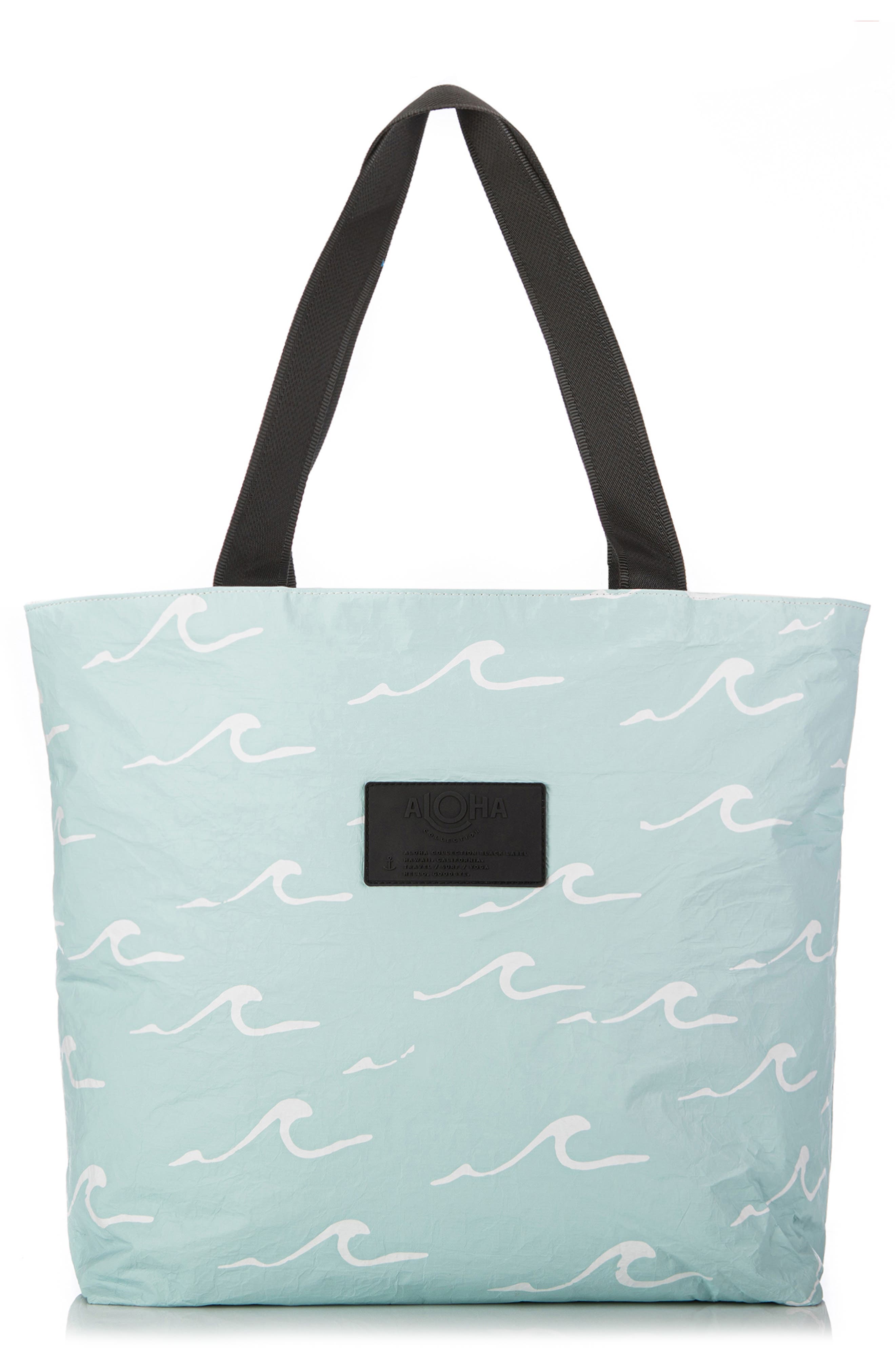 Aloha Collection Day Tripper Seaside Water Resistant Tyvek<sup>®</sup> Tote, Main, color, White/ Lemu Blue