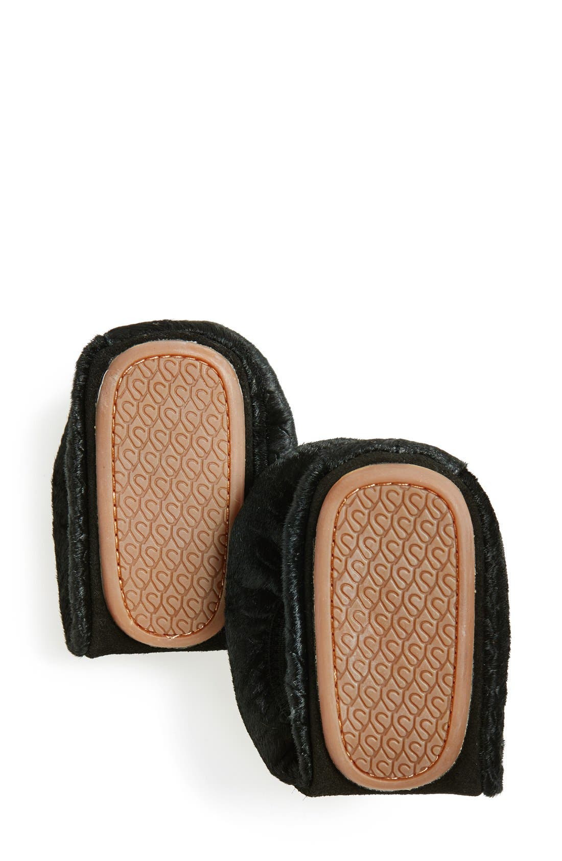'Samara' Foldable Ballet Flat, Alternate, color, BLACK