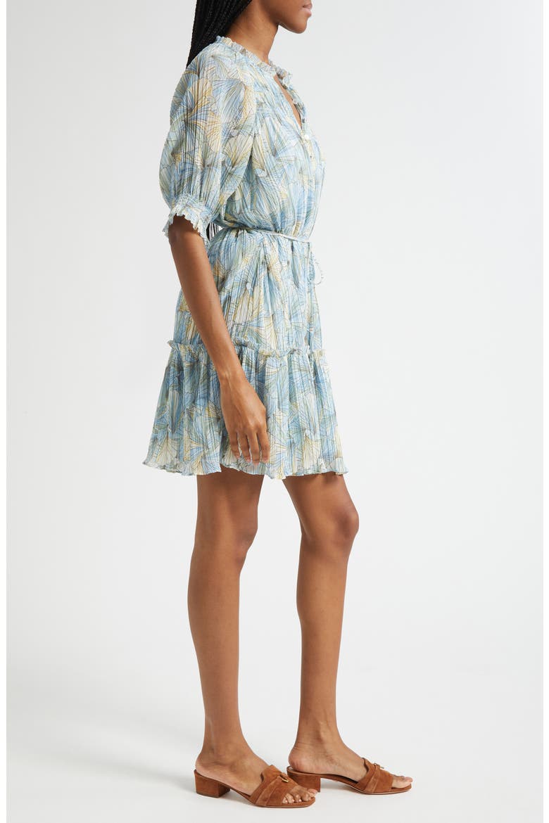Dorrie Floral Print Tiered Dress, Alternate, color, POWDER BLUE MULTI
