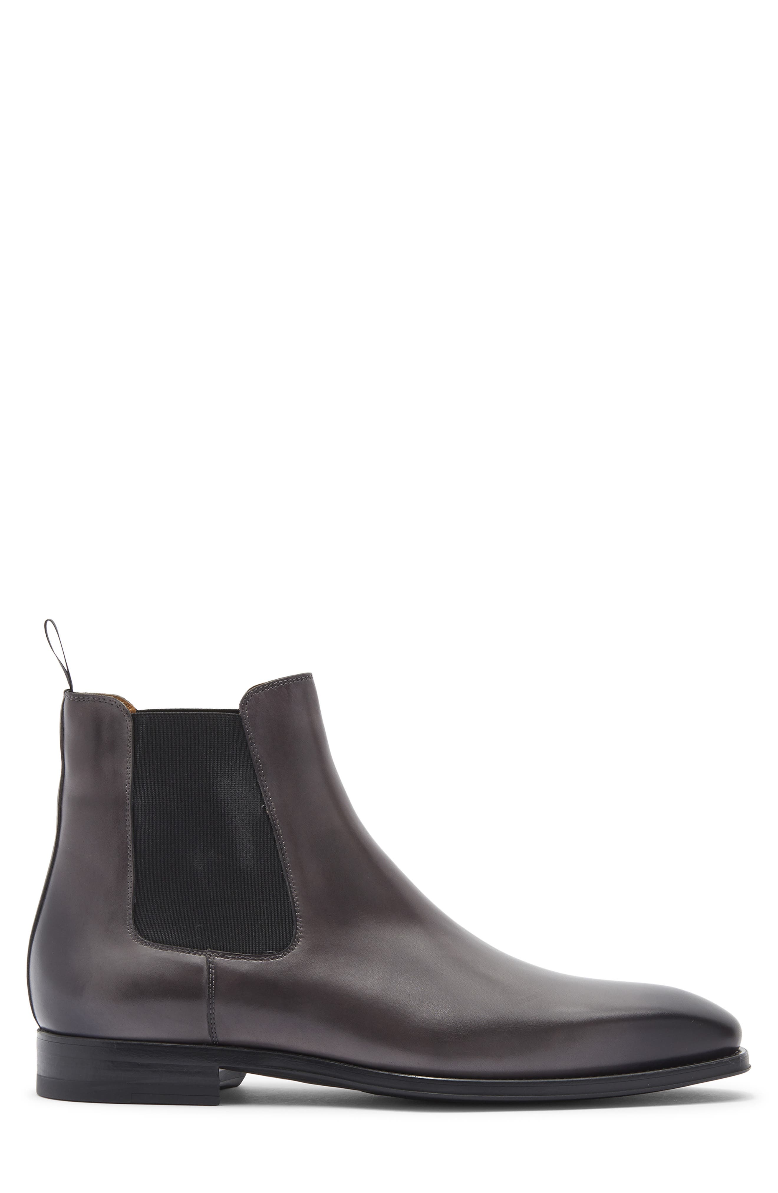 Magnanni Burlo Leather Chelsea Boot, Alternate, color, Grey Suede