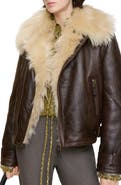 Burberry Cropped Shearling Aviator Jacket