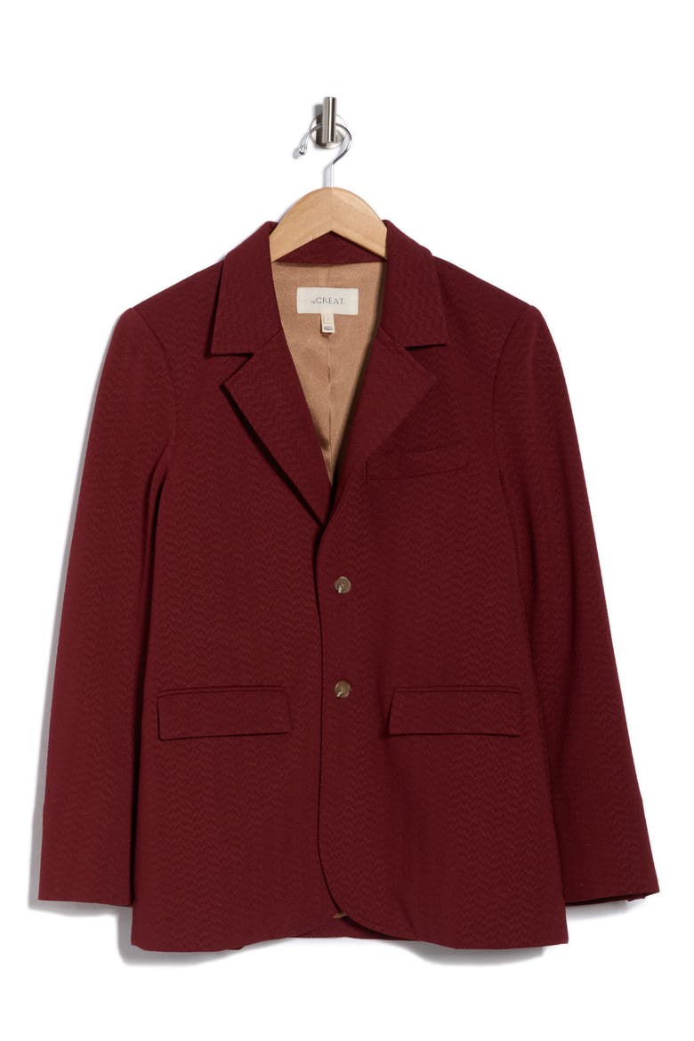 The Geo Jacquard Blazer, Alternate, color, MULLED WINE