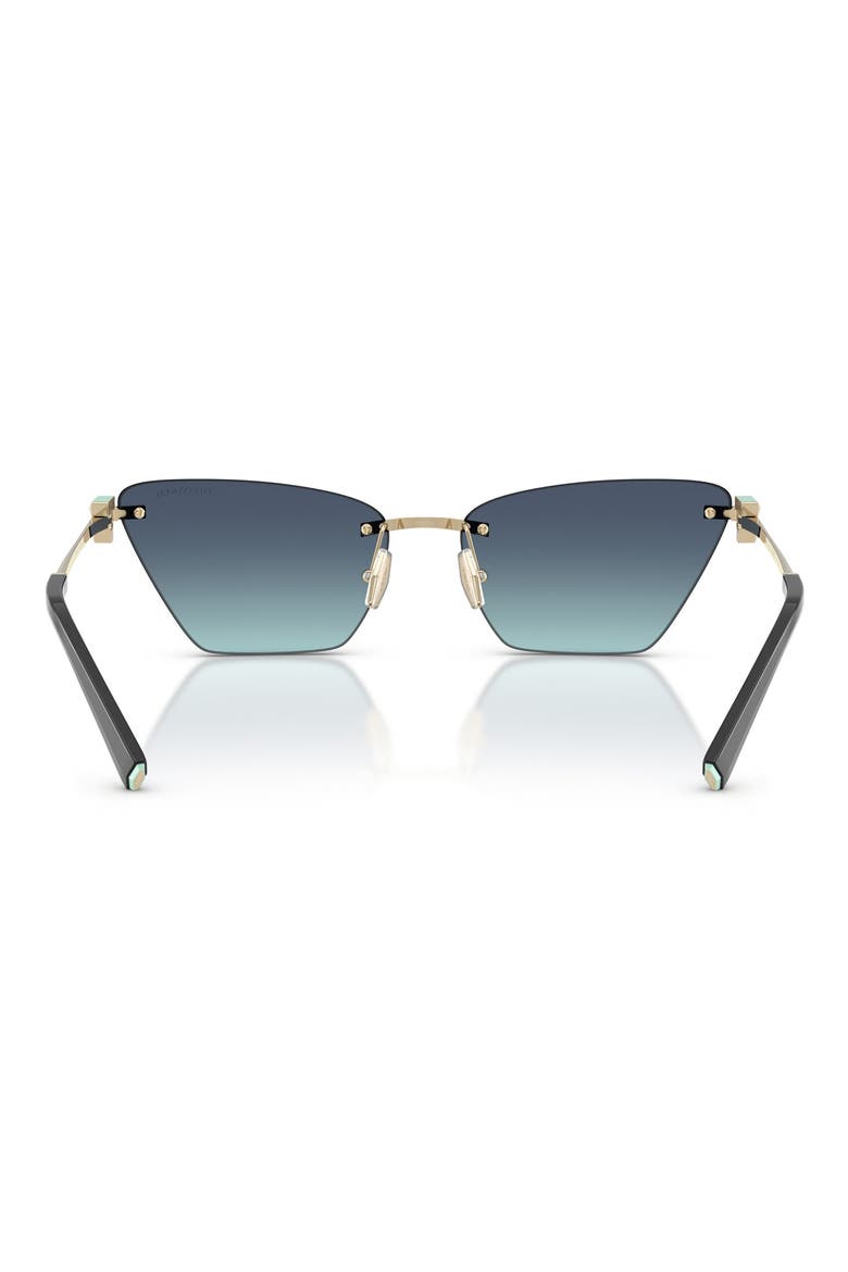 61mm Gradient Butterfly Sunglasses, Alternate, color, GOLD / AZURE GRADIENT BLUE