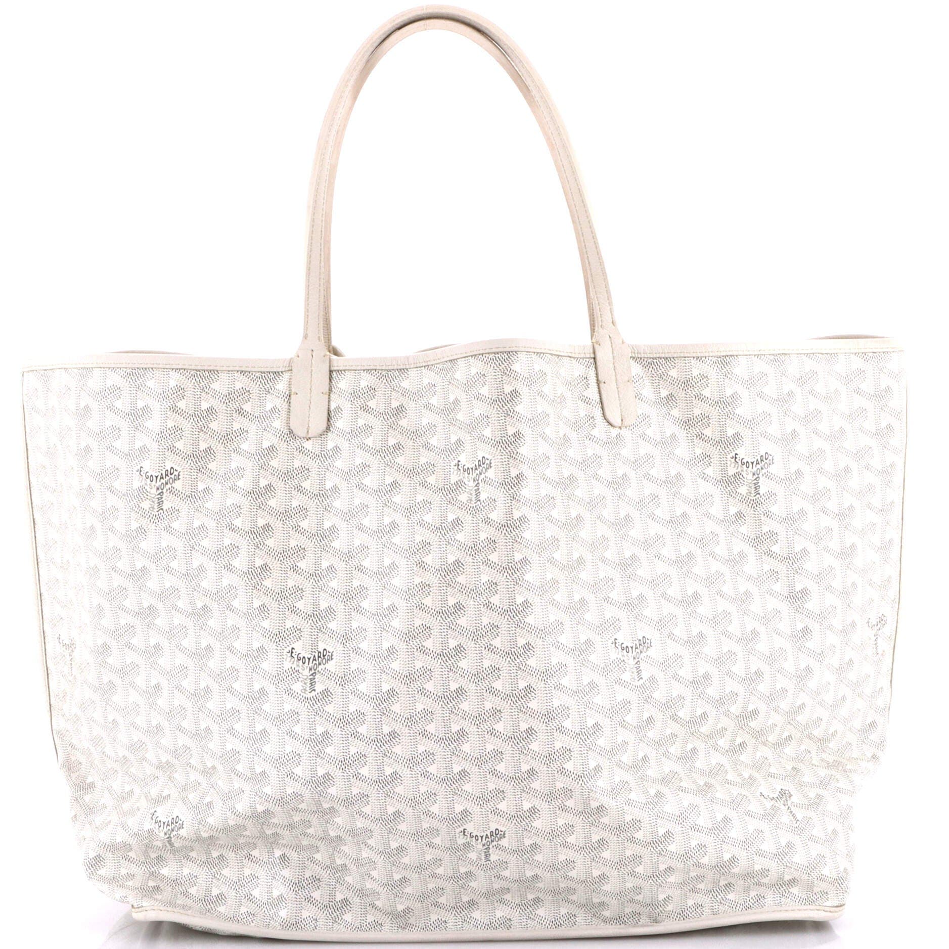Pre-Owned Goyard Anjou Reversible Tote Coated Canvas GM, Main, color, White