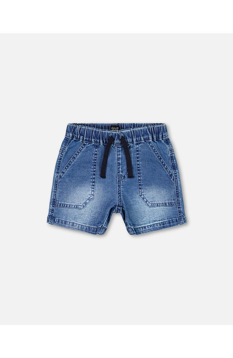 Deux par Deux Boy's Denim Short Dark Denim Blue, Main, color, 