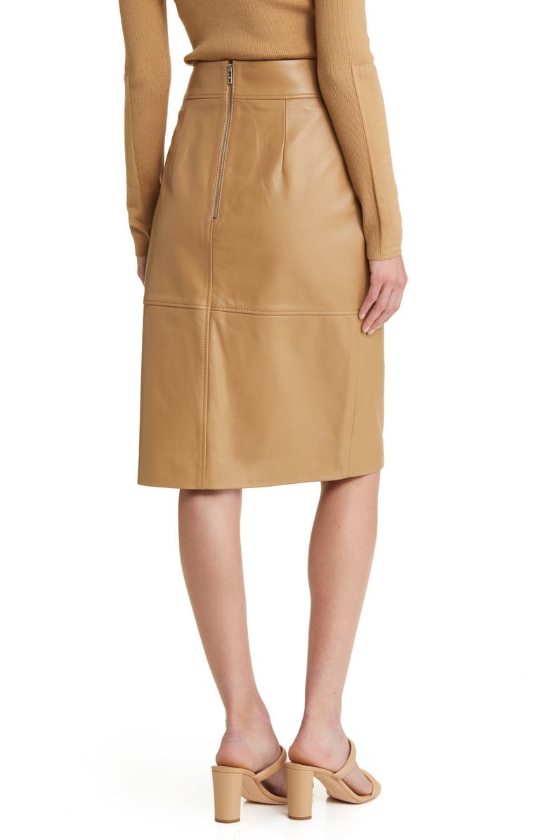 BOSS Setora Leather Pencil Skirt, Alternate, color,
