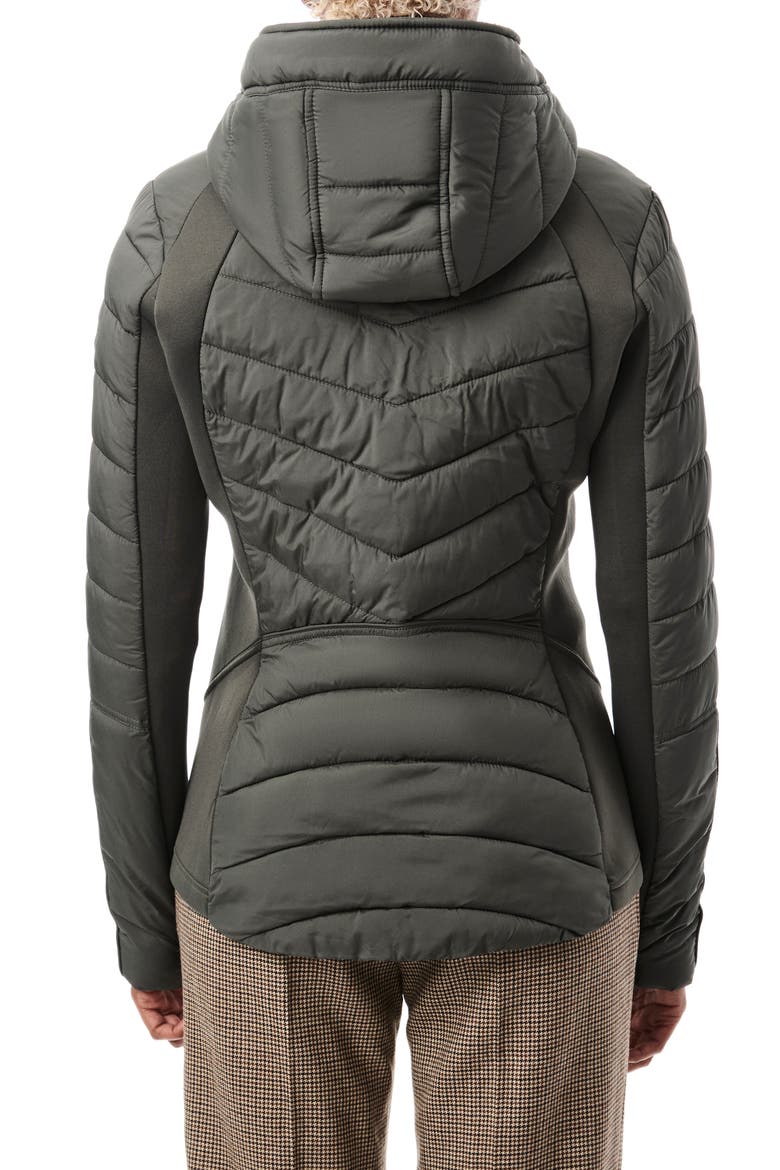 Hooded Quilted Water Repellent Jacket, Alternate, color, METROPOLITE