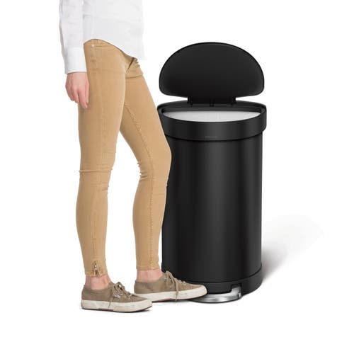 Simplehuman 45l Semi Round Liner Rim Step Trash Can