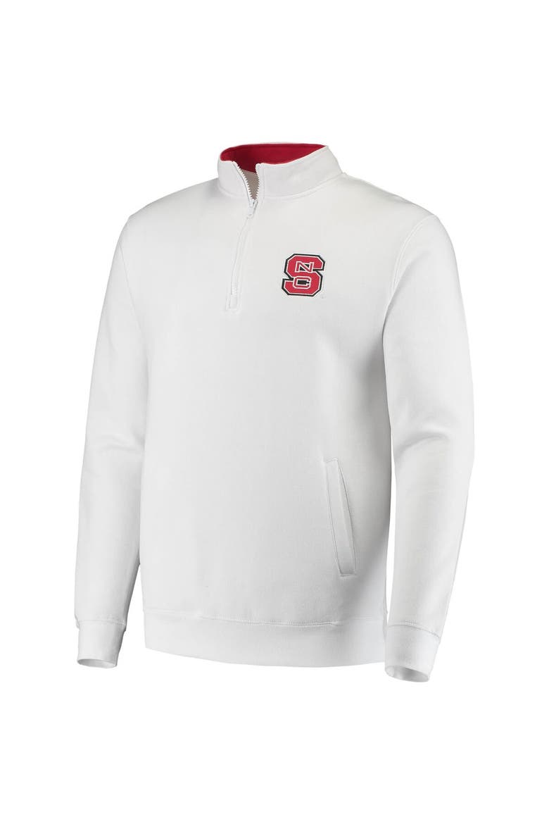 Men's Colosseum White NC State Wolfpack Tortugas Logo Quarter-Zip Jacket, Alternate, color, White