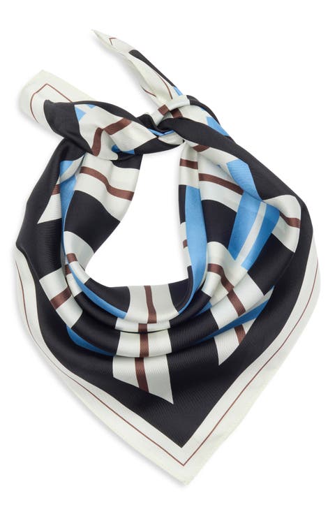 Print Silk Square Scarf