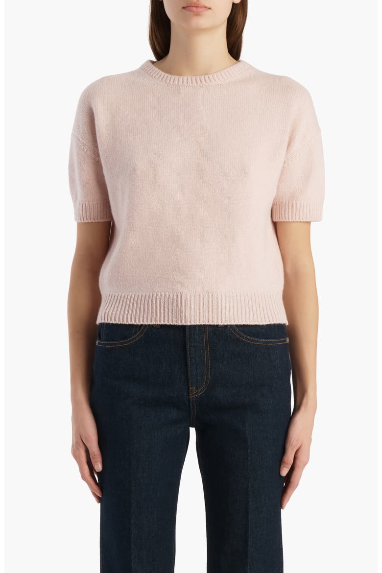 Golden Short Sleeve Cashmere Sweater, Main, color, DUSTY ROSE