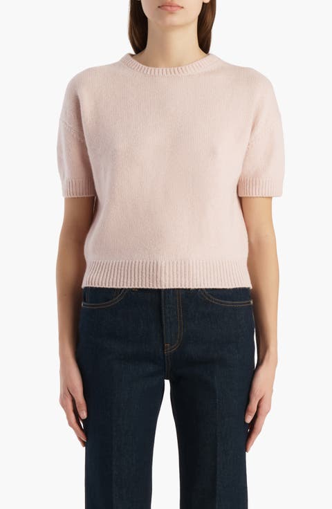 Golden Short Sleeve Cashmere Sweater