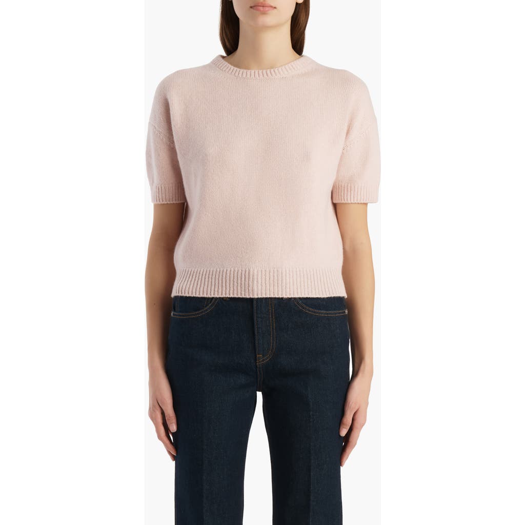Khaite Golden Short Sleeve Cashmere Sweater in Dusty Rose at Nordstrom, Size X-Large