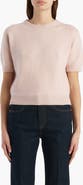 Khaite Golden Short Sleeve Cashmere Sweater