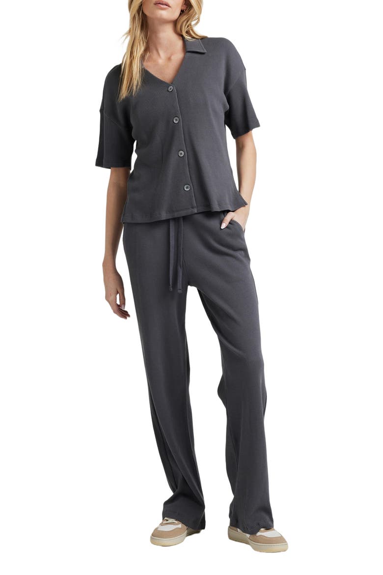 Organic Cotton Drawstring Pant, Main, color, Charcoal