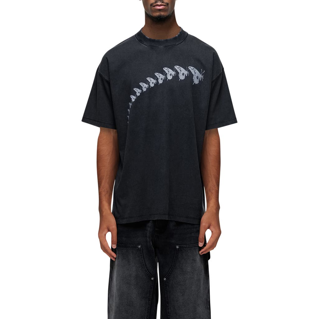 Good For Nothing Drift Washed Printed T-shirt In Black