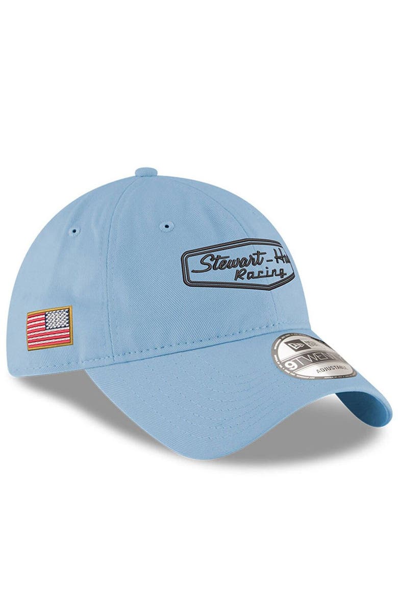 New Era Men's New Era Light Blue Stewart-Haas Racing Enzyme Washed 9TWENTY Adjustable Hat, Alternate, color,