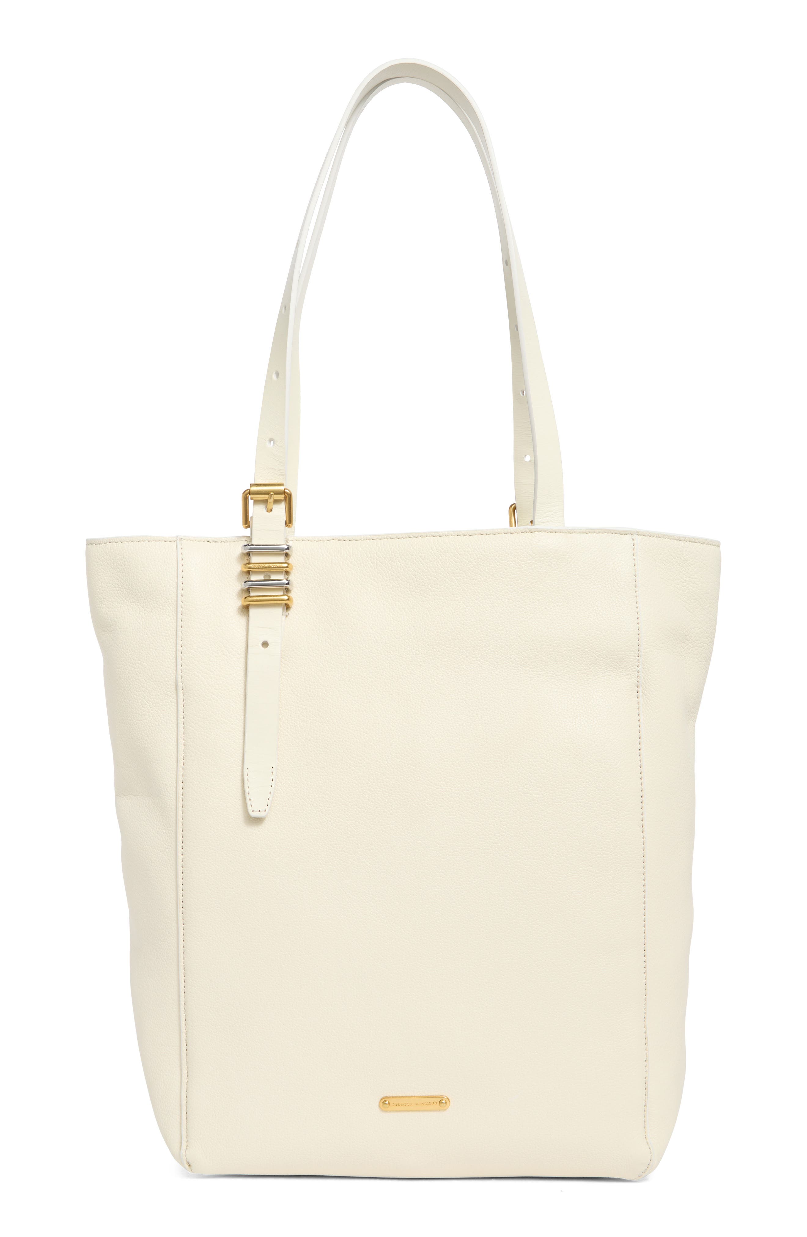 Rebecca Minkoff Buckle Up Tote Bag, Alternate, color, Porcelain