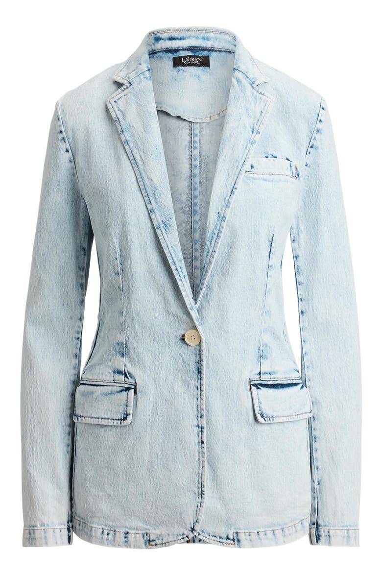 Denim Blazer, Alternate, color, EDNAH WASH BLUE