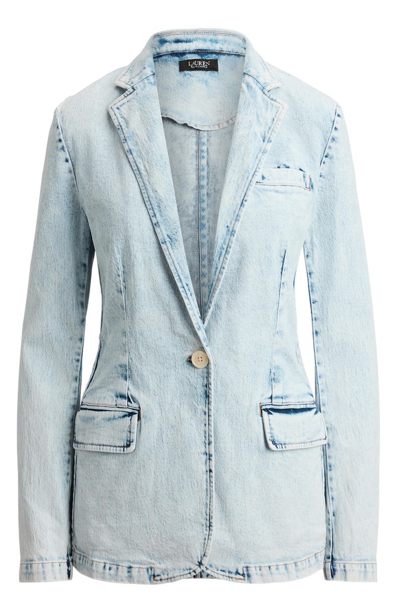Lauren Ralph Lauren Denim Blazer, Alternate, color, Ednah Wash Blue