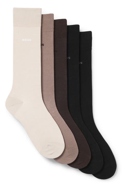 Hugo Boss Boss Assorted 5-pack Crew Socks In Multi