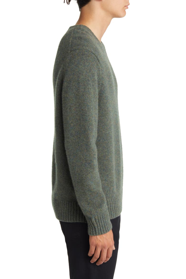 Mélange Wool Blend Crewneck Sweater, Alternate, color, OLIVE FIELD