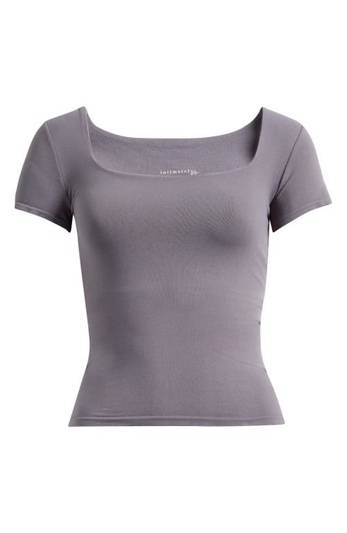 Free People Sunfade Clean Lines Baby T-shirt In Gray