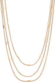 NORDSTROM RACK Triple Layer Bar Chain Necklace