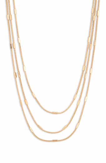 Triple Layer Bar Chain Necklace