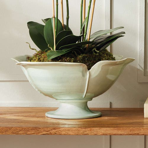 Napa Home & Garden Petalo Decorative Footed Bowl In Green