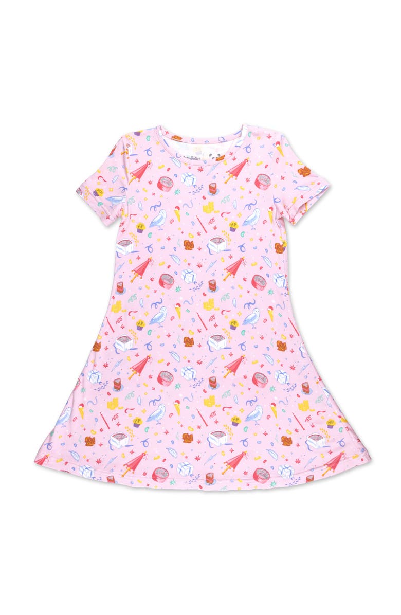 Bellabu Bear Kids' Happee Birthdae Harry Short Sleeve Dress, Main, color, Happee Birthdae Harry