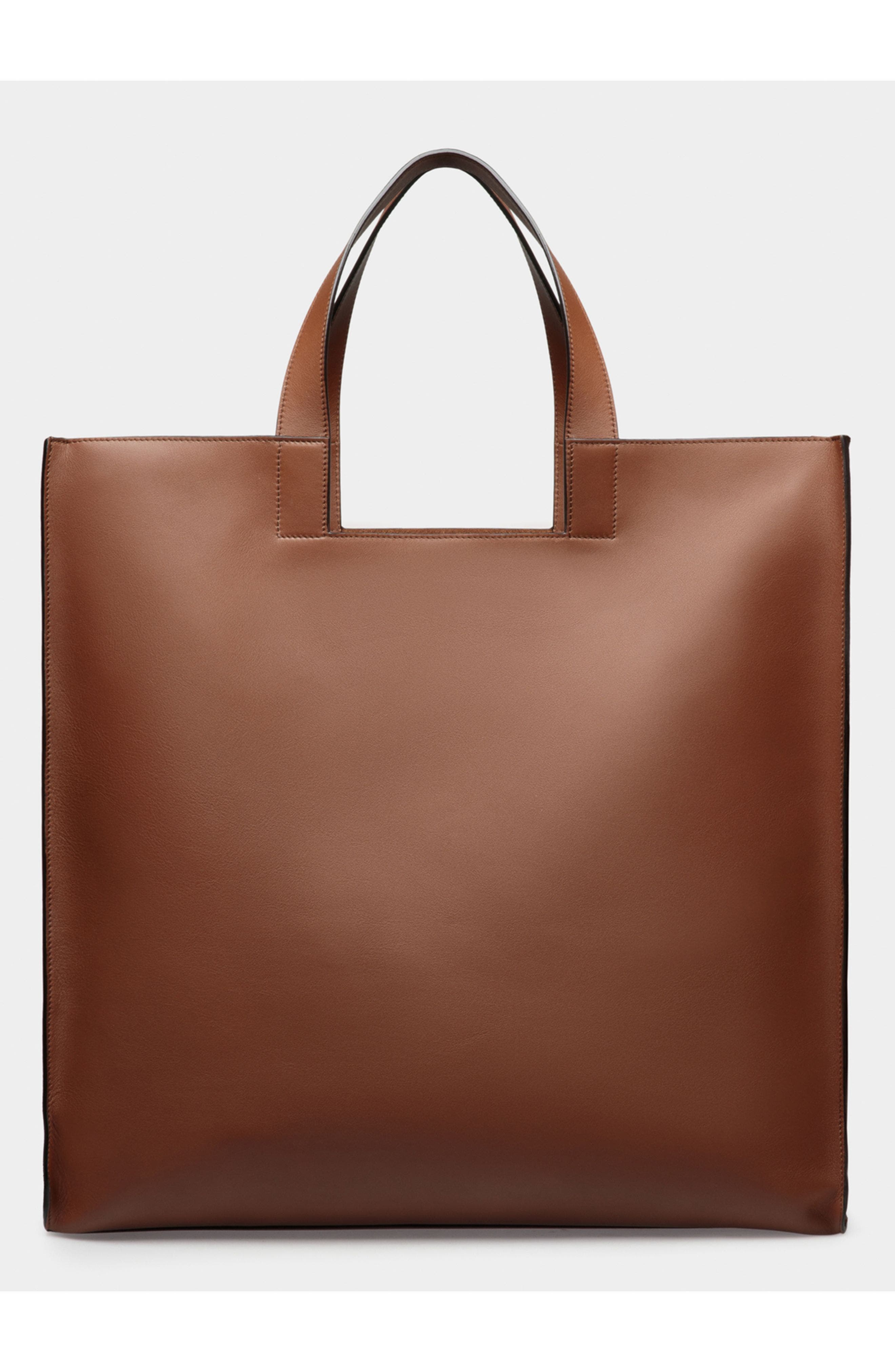 Bally Easy Bally Tote In Leather, Alternate, color, Brown