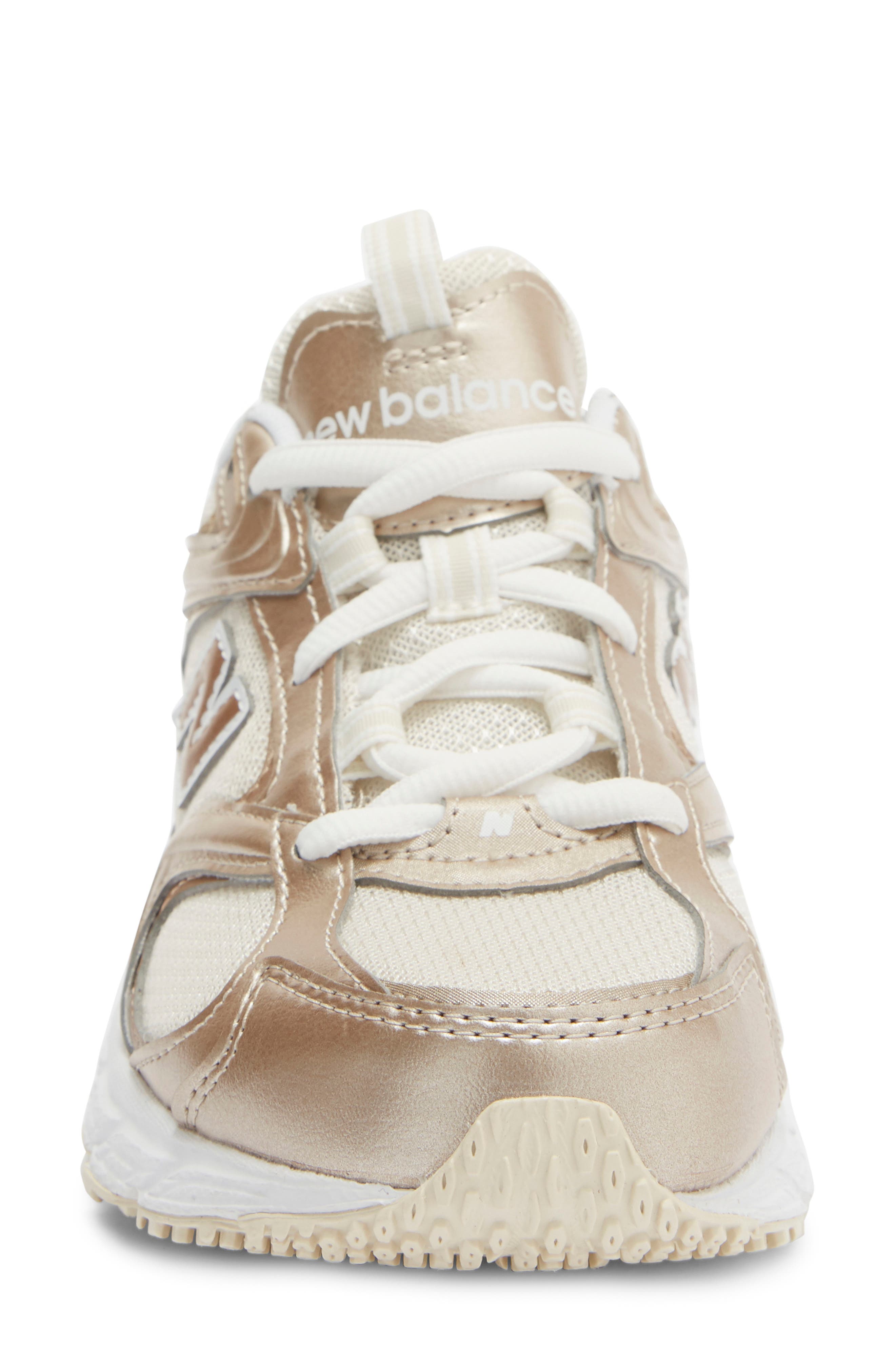408 Running Shoe, Alternate, color, LINEN/ LIGHT GOLD METALLIC