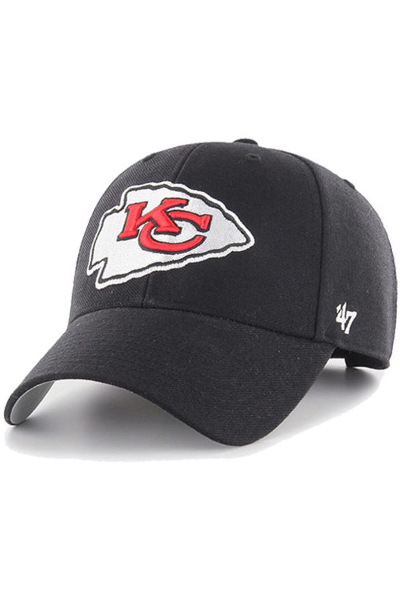 Men's '47 Black Kansas City Chiefs MVP Adjustable Hat, Main, color, Black