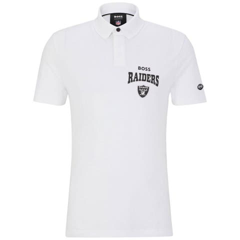 Men's BOSS X NFL  White/Black Las Vegas Raiders Punter Polo