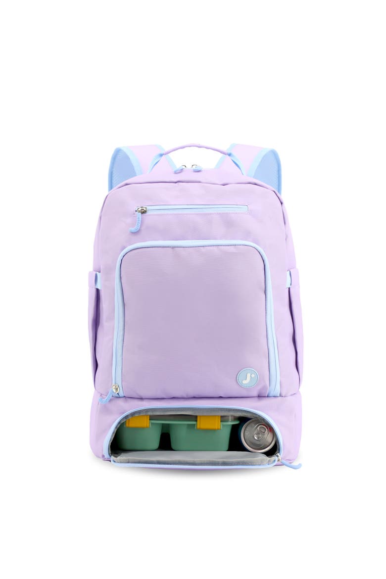 Unisex Packmate 2 in 1 School Backpack With Built-in Lunch Bag, Main, color, Purple