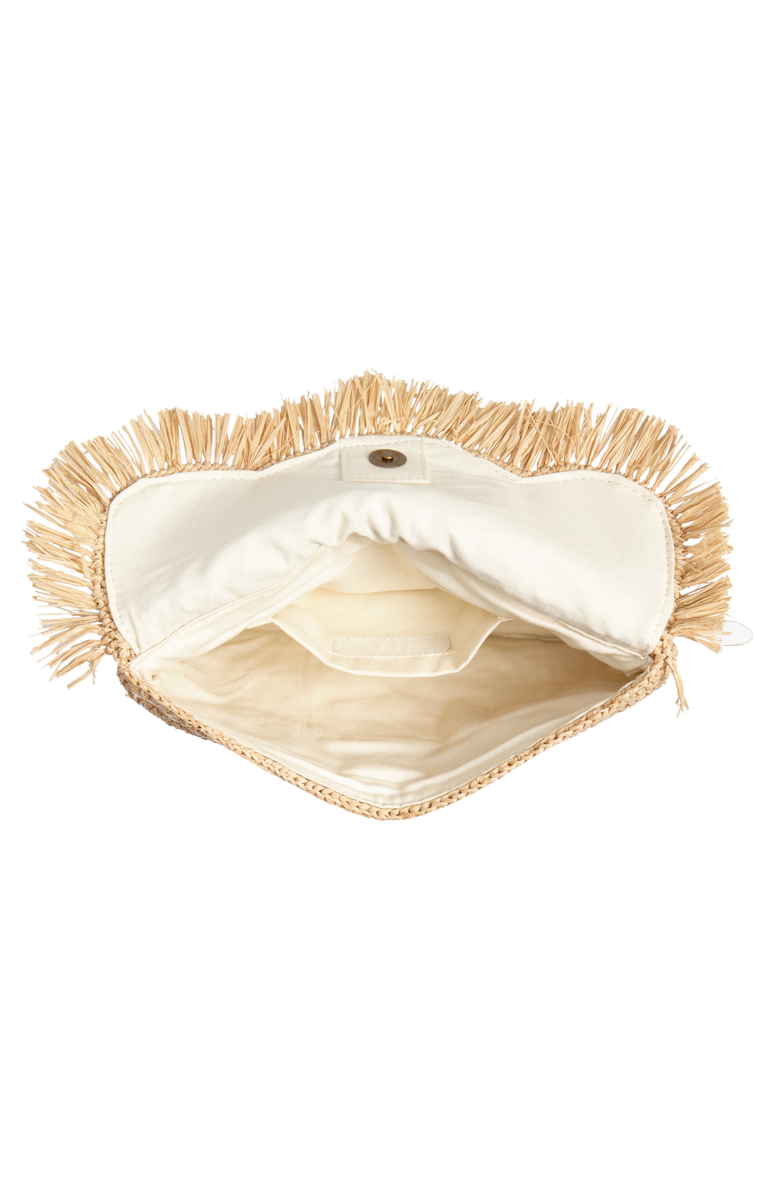 Nordstrom Woven Raffia Clutch, Alternate, color, 