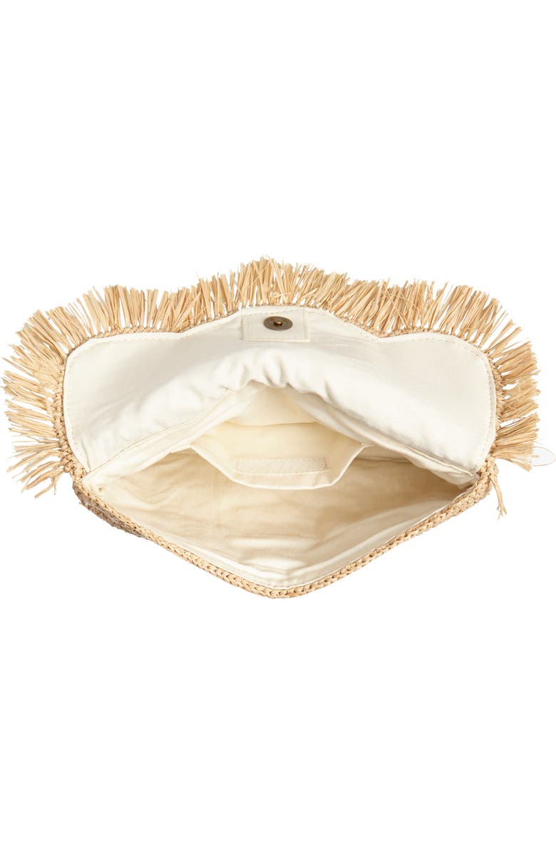 Nordstrom Woven Raffia Clutch, Alternate, color,
