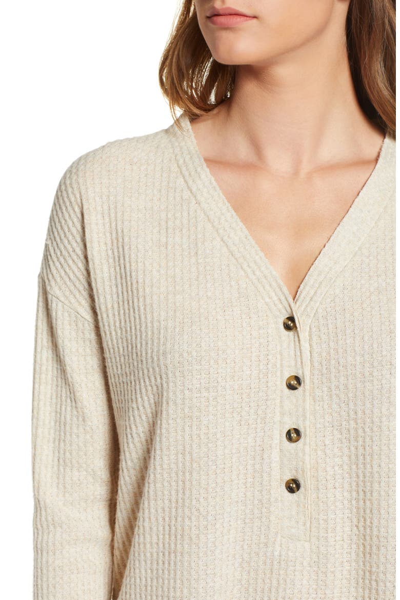 Thermal Henley, Alternate, color, OATMEAL