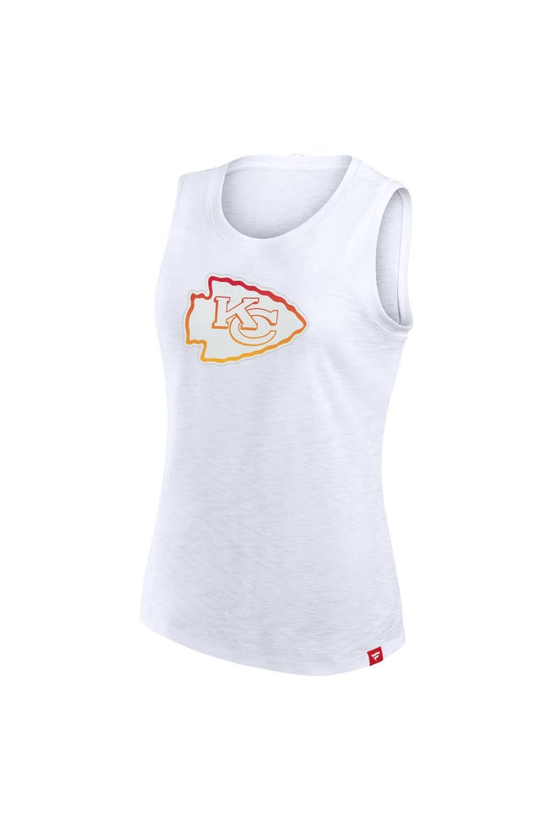 Women's Fanatics  White Kansas City Chiefs Slub Tank Top, Alternate, color, White